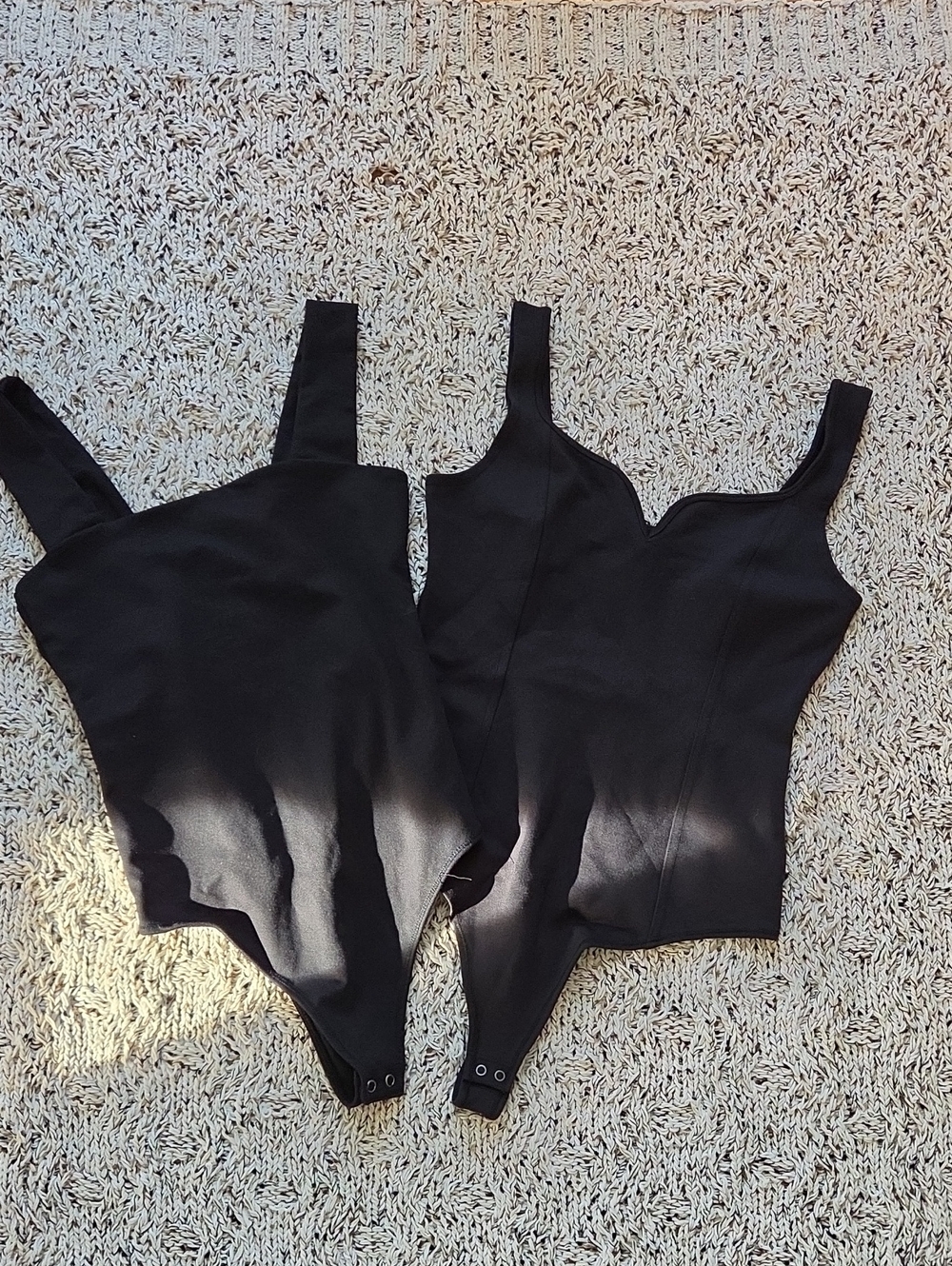 Abercrombie & Fitch- SET of 2 Bodysuits From The Soft AF Collection - Black